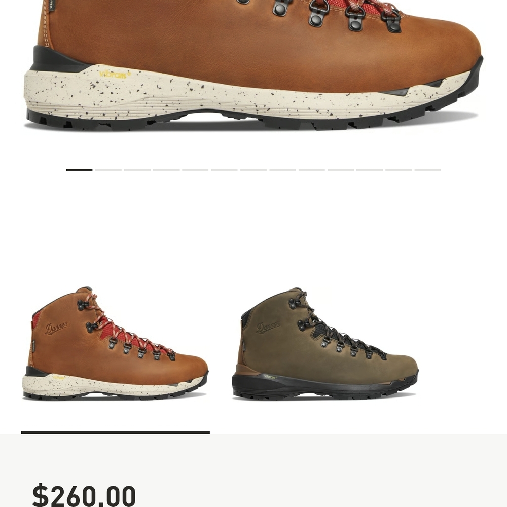 Danner Men's Brown and Black Hiking Boots